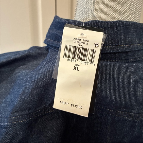 Lauren Ralph Lauren ladies belted denim shirt dress size XL - Picture 6 of 9